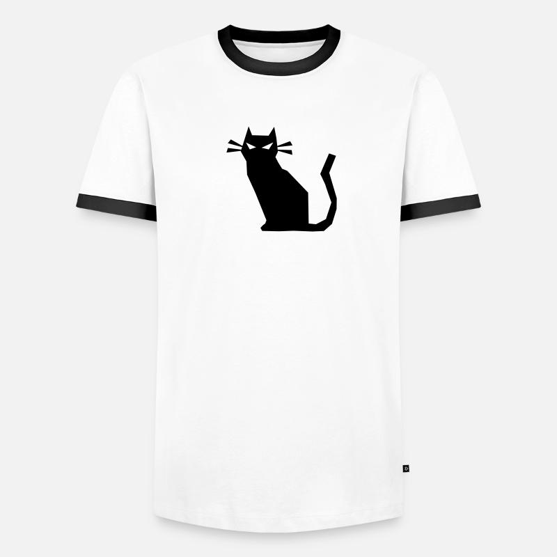 chat pointu mal T-shirt contrasté Homme
