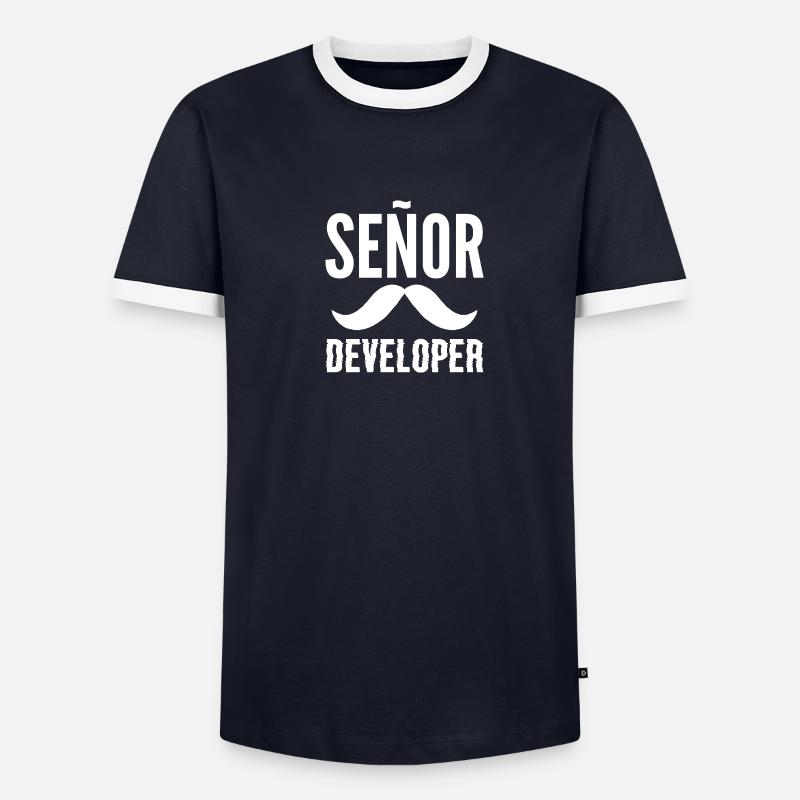Senor-Entwickler Programmierer Gift - Männer Kontrast-T-Shirt - undefined