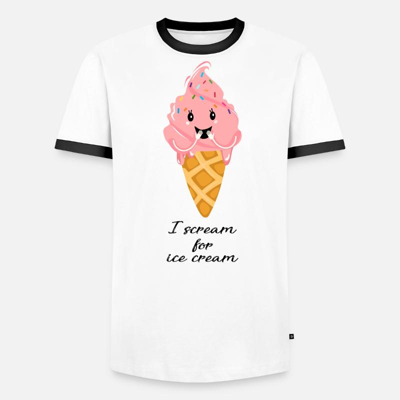 Crier pour la crème glacée T-shirt contrasté Homme