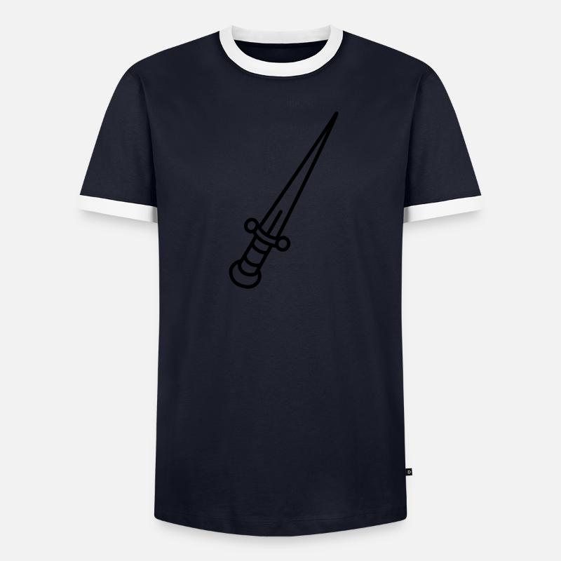 Messer Männer Kontrast-T-Shirt