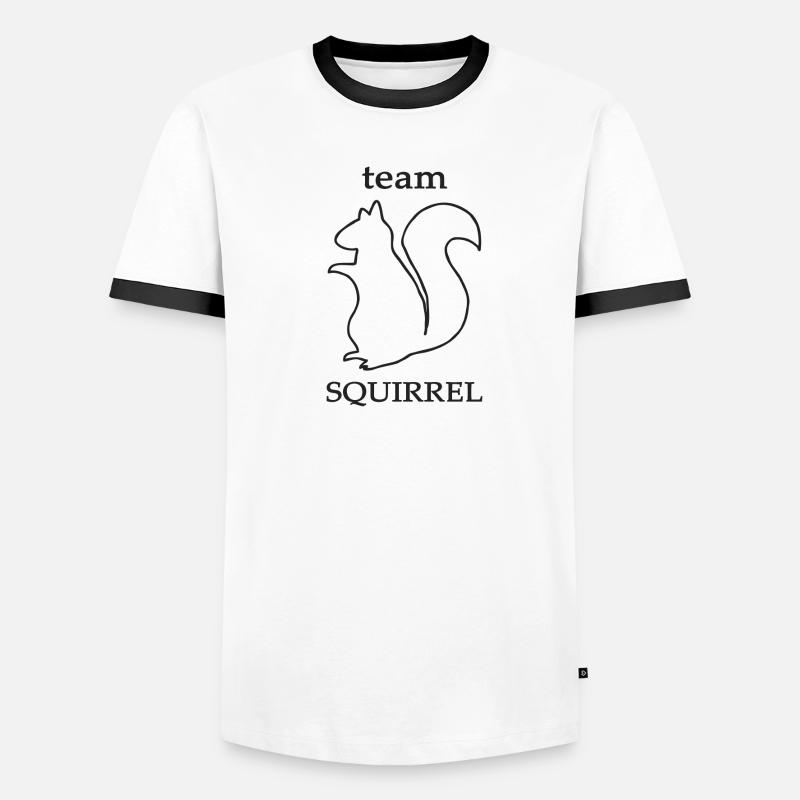 Team Squirrel /Eichhörnchen - Tierfreunde Geschenk Männer Kontrast-T-Shirt