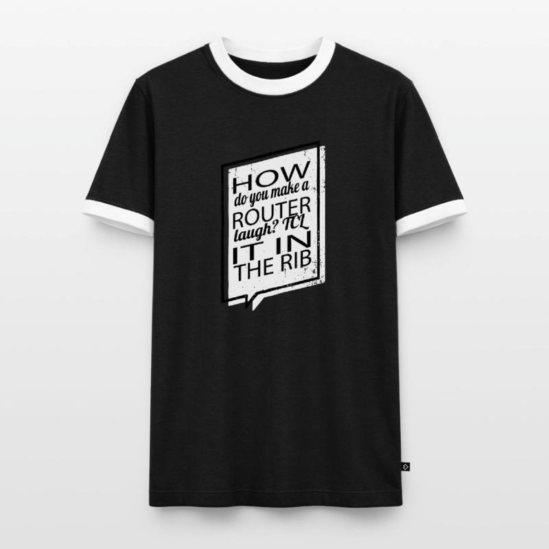 quote fun computer humour fullstack developer Men's Ringer Shirt