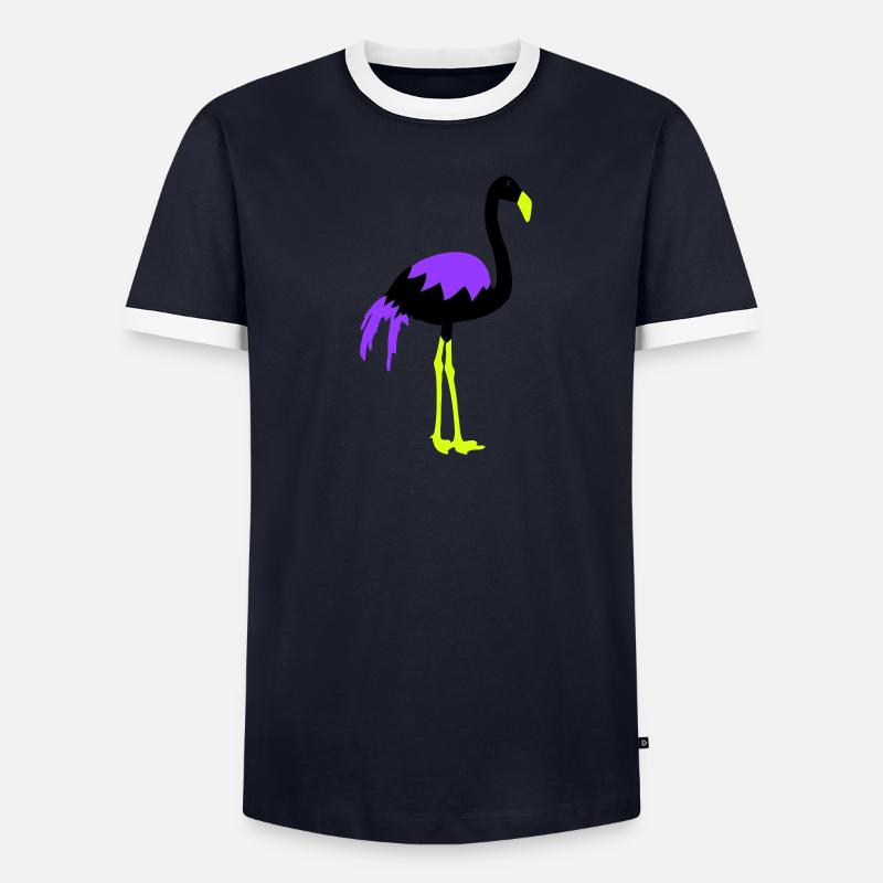 flamingo Männer Kontrast-T-Shirt