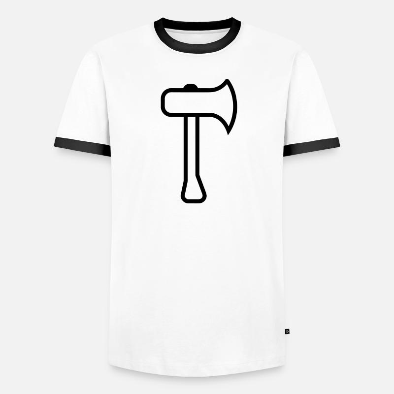 Axt Männer Kontrast-T-Shirt