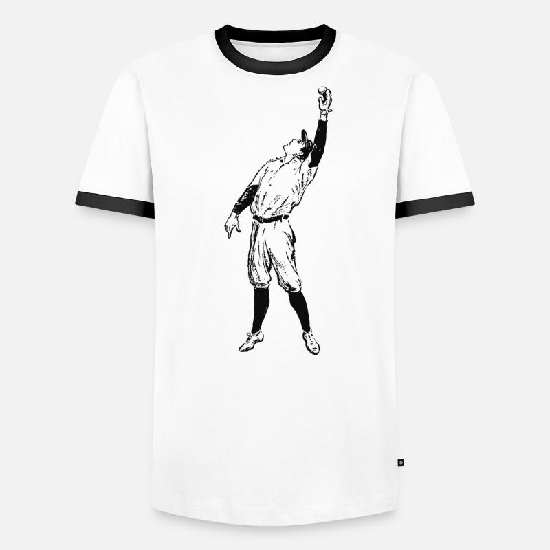 baseball-spieler-ball-fan Männer Kontrast-T-Shirt