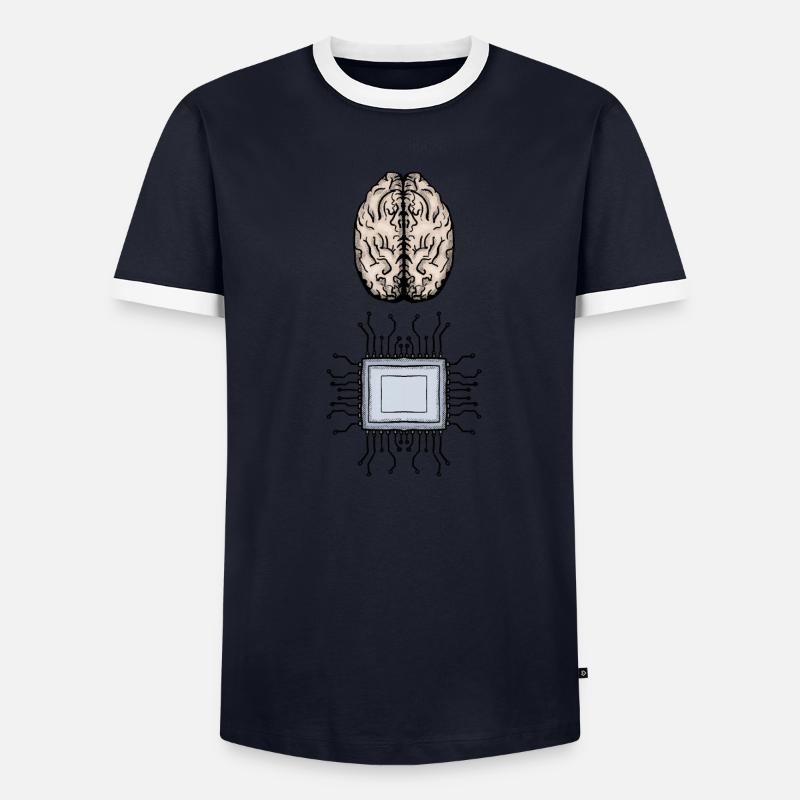 Brain and Chip Men's Ringer Shirt