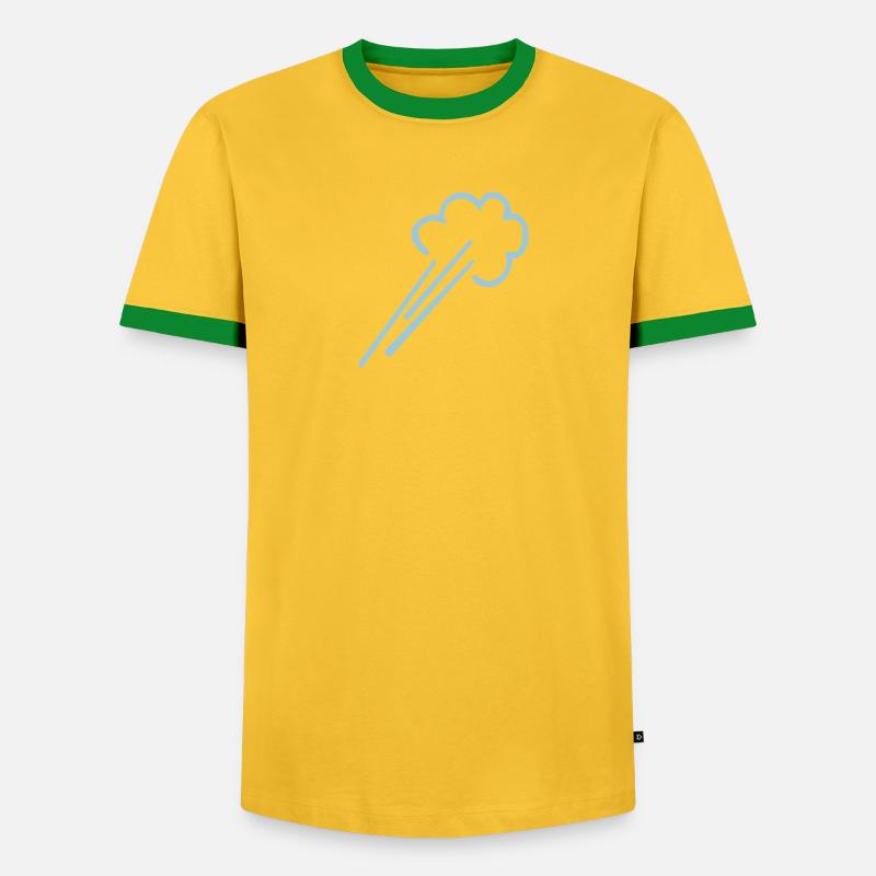 Luftstrom / wind blows (1c) - Männer Kontrast-T-Shirt - undefined