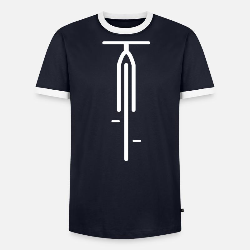 Silhouette de vélo blanc T-shirt contrasté Homme