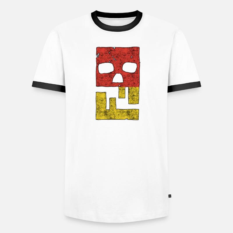 Hacking hackers hacker malware logo emblem Men's Ringer Shirt