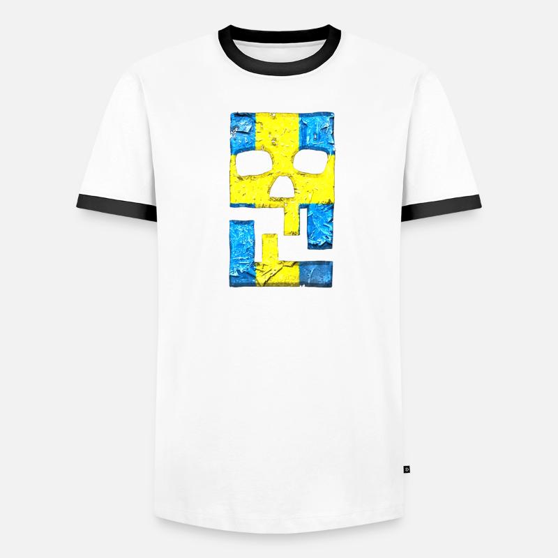 Hacking hackers hacker malware logo emblem Men's Ringer Shirt