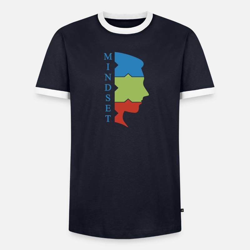 Mindset Gesicht Männer Kontrast-T-Shirt
