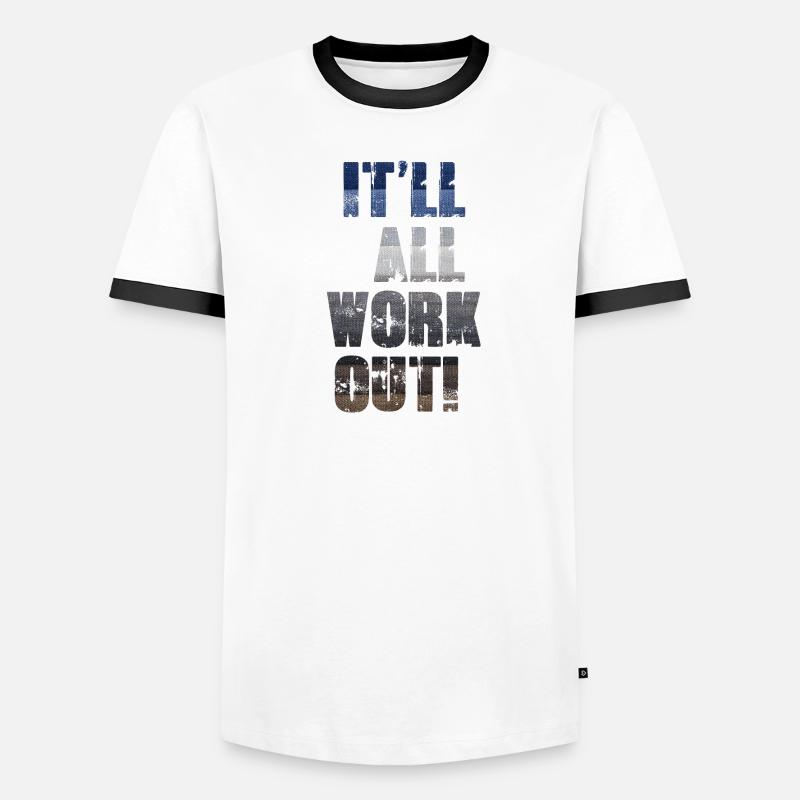 Es wird alles klappen Männer Kontrast-T-Shirt