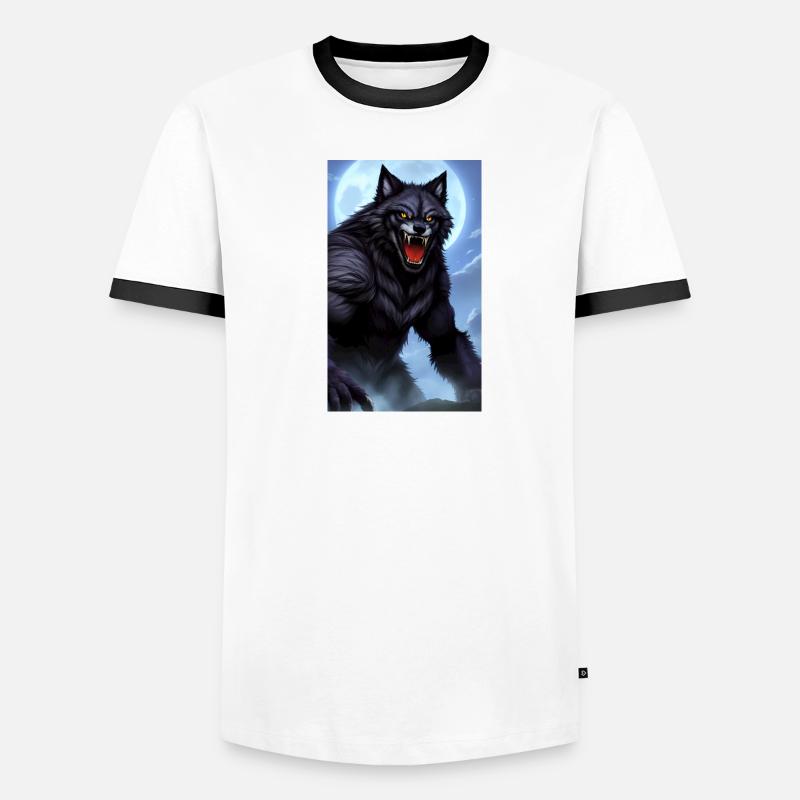 Werewolf | Wolf | Mythical creatures | Monsters | Mystical Men's Ringer Shirt