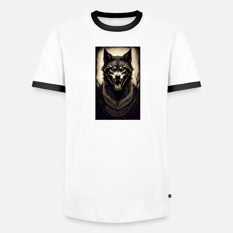 Werewolf | Wolf | Mythical creatures | Monsters | Mystical Men's Ringer Shirt
