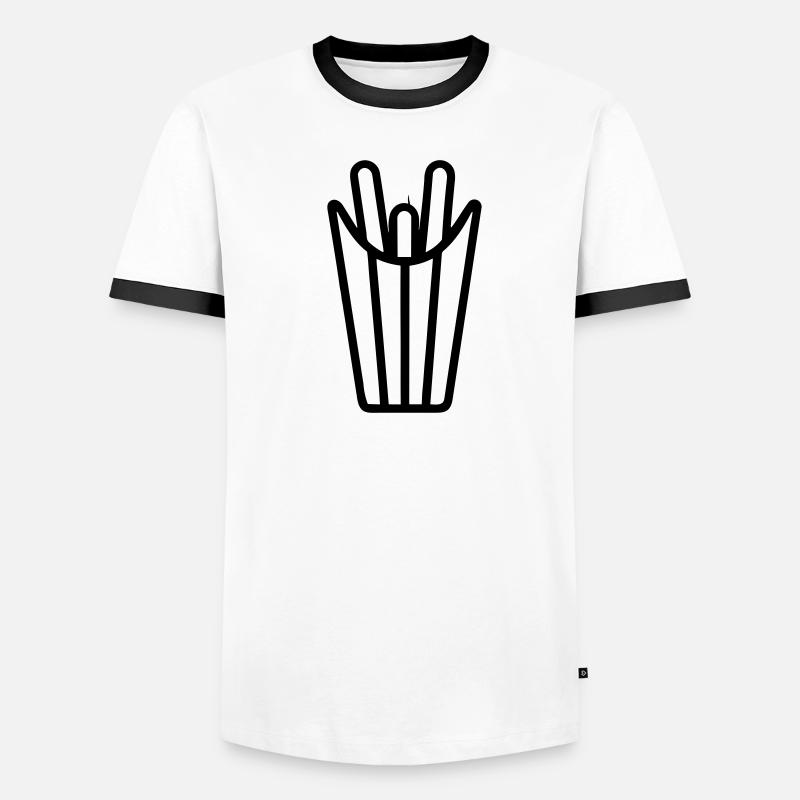 cornet de frites T-shirt contrasté Homme
