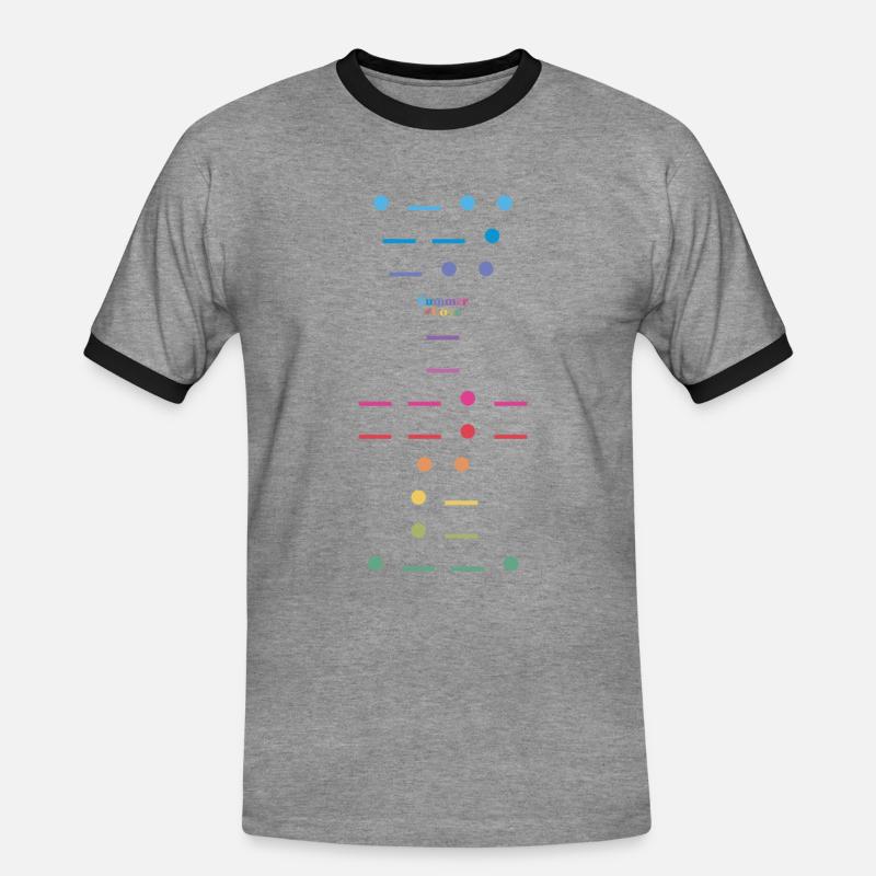 Pride Morsecode - Männer Kontrast-T-Shirt - undefined