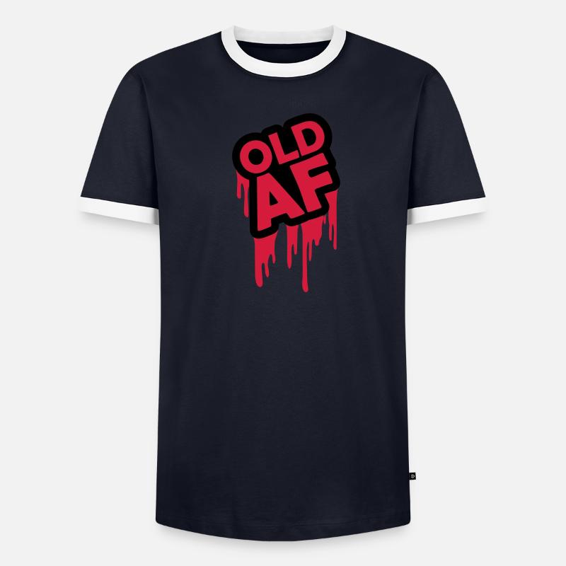 old AF Text Logo - Männer Kontrast-T-Shirt - undefined