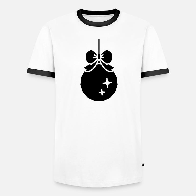 Weihnachts-Deko-Kugel Männer Kontrast-T-Shirt