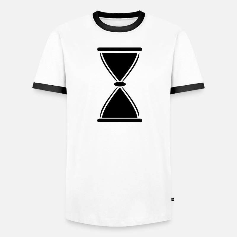 Stundenglas Männer Kontrast-T-Shirt