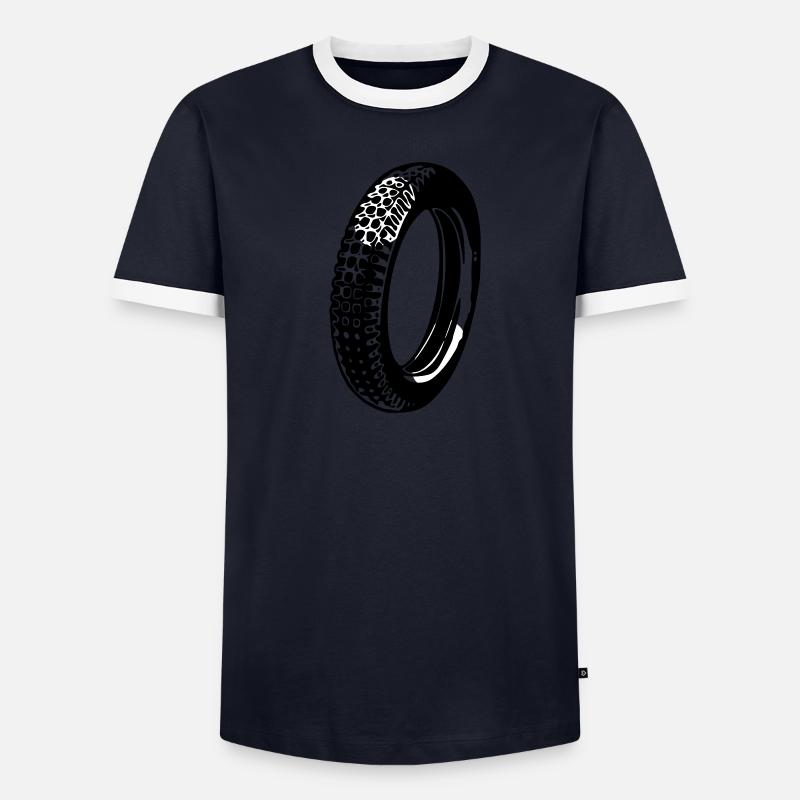 2farbig Tire T-shirt contrasté Homme