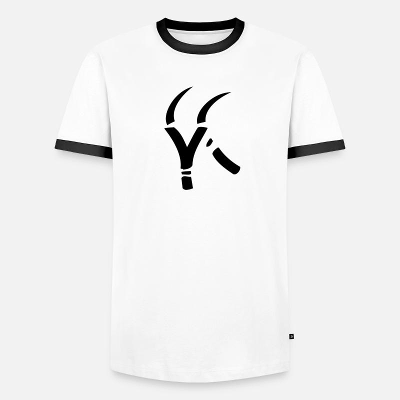 monitos Ziege Männer Kontrast-T-Shirt