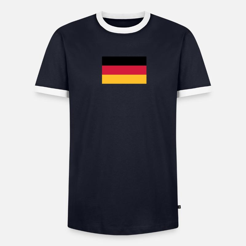 Drapeau de l'Allemagne T-shirt contrasté Homme