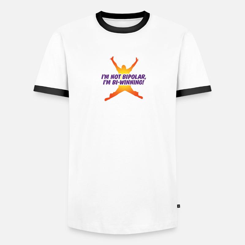 Ich bin nicht bipolar Ich bin Bi-Gewinner! Männer Kontrast-T-Shirt