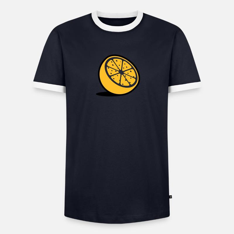 Une orange T-shirt contrasté Homme
