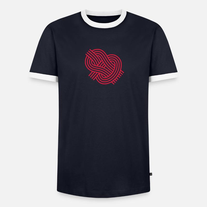 Bulin Knoten Männer Kontrast-T-Shirt