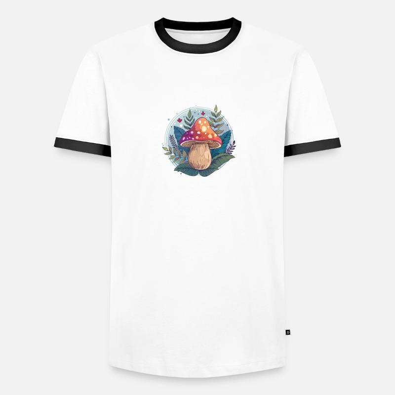 Flowers,toadstool,mushroom,forest,illustration Men's Ringer Shirt