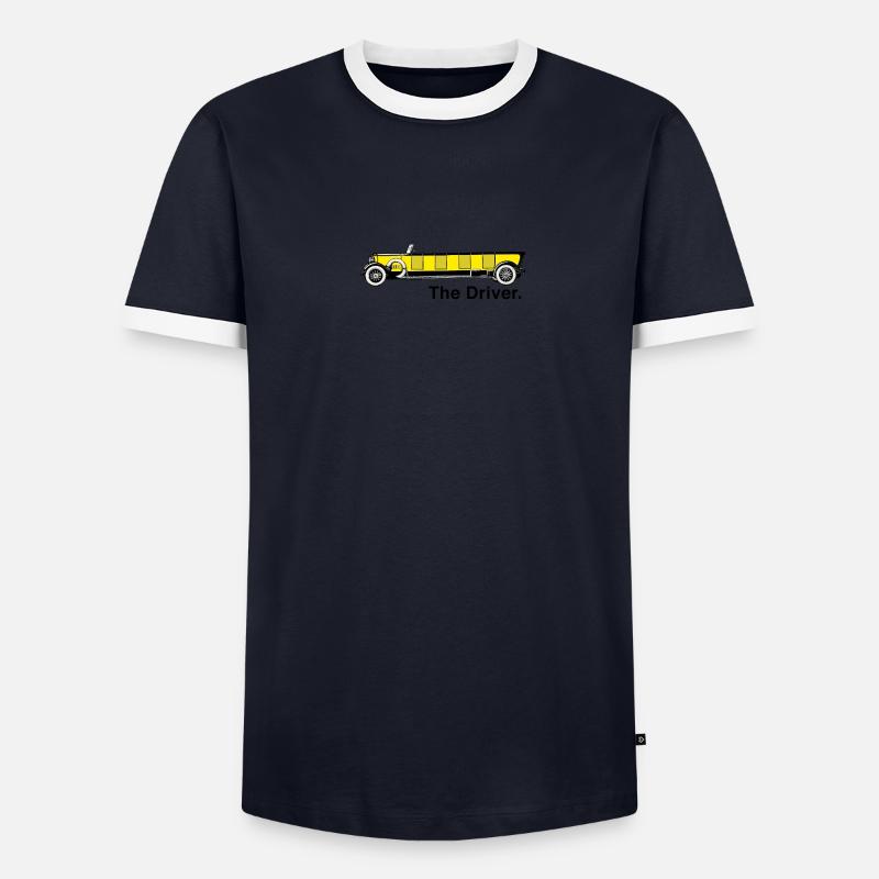 Yellow Oldtimer - The Driver. - Männer Kontrast-T-Shirt - undefined