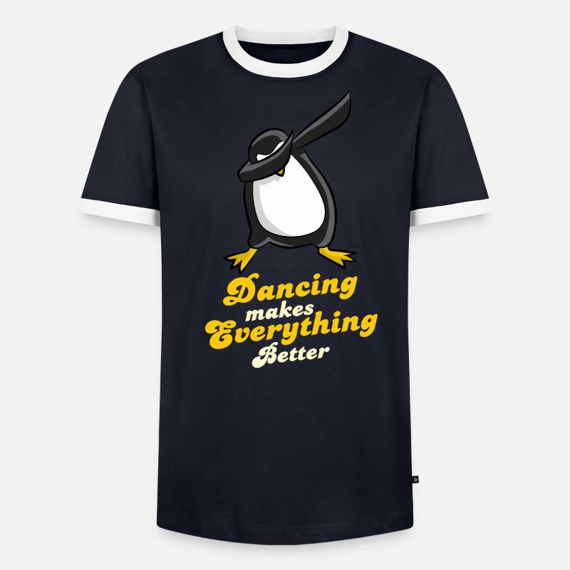 Dubbing penguin dubstep dancing gift Men's Ringer Shirt