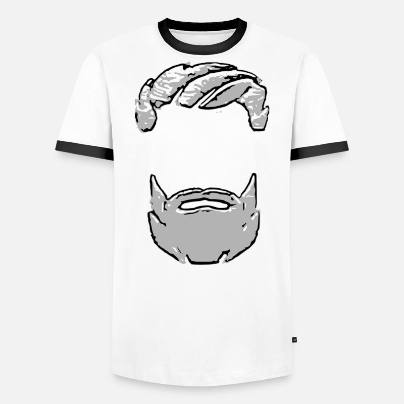 2reborn man with beard Beard Beard Men bl Men's Ringer Shirt