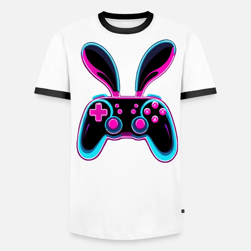 Easter Bunny Gamer Iconic Easter Gaming Men's Ringer Shirt