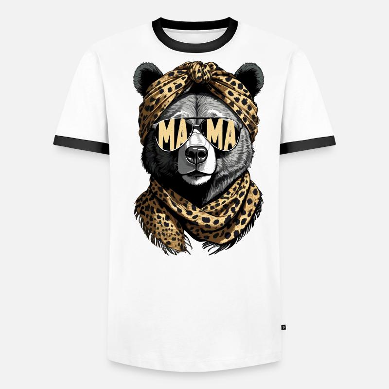 Lustiger Mama Bär Mutter Bärin Muttertag Männer Kontrast-T-Shirt