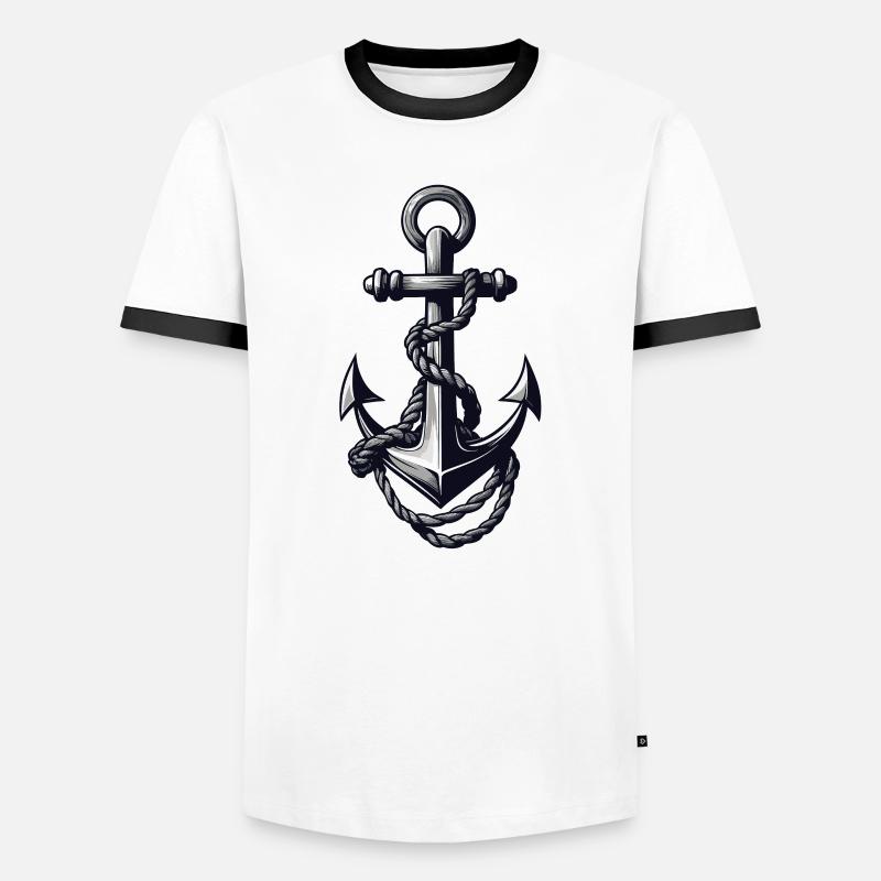 Conception esthétique de l’ancrage T-shirt contrasté Homme