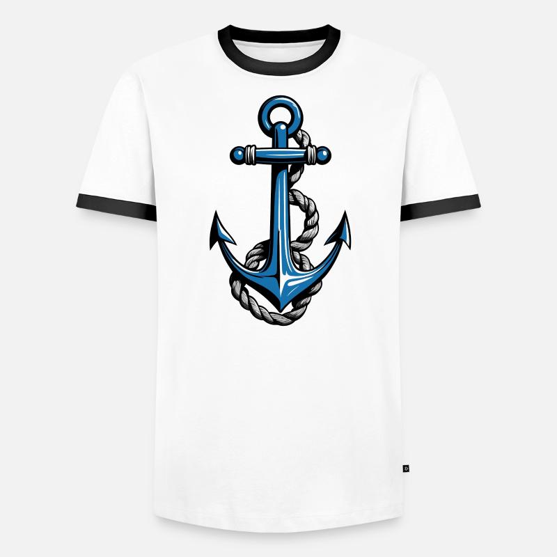 Conception esthétique de l’ancrage T-shirt contrasté Homme