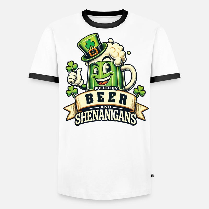 Bière et farces de la Saint-Patrick T-shirt contrasté Homme