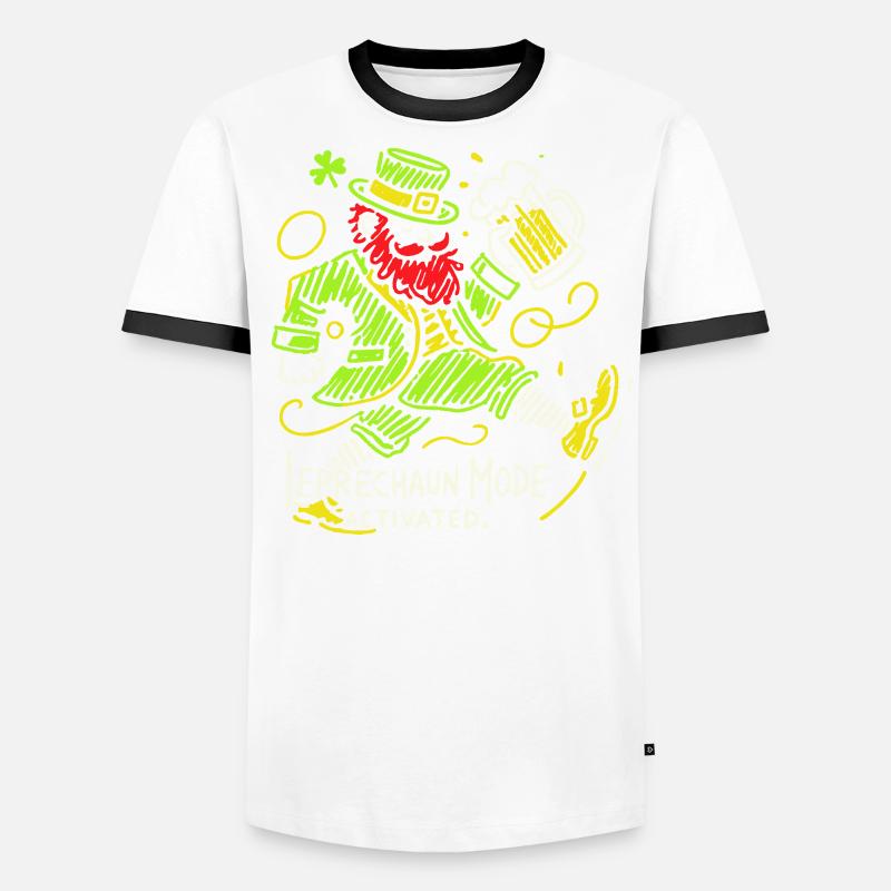Le mode lutin active le plaisir de la Saint-Patrick T-shirt contrasté Homme