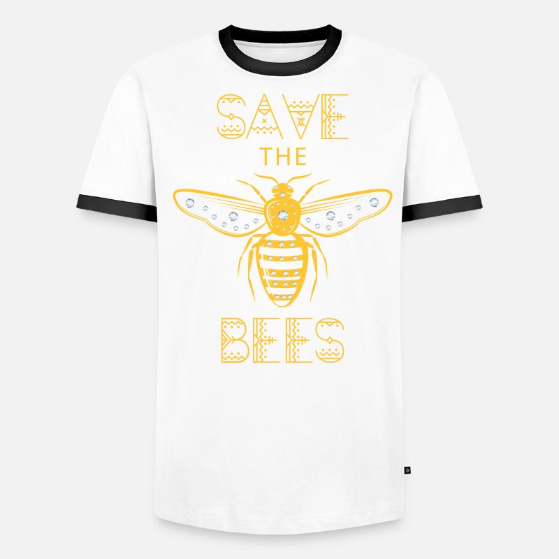 Save the Bees Save the bees environment Men's Ringer Shirt