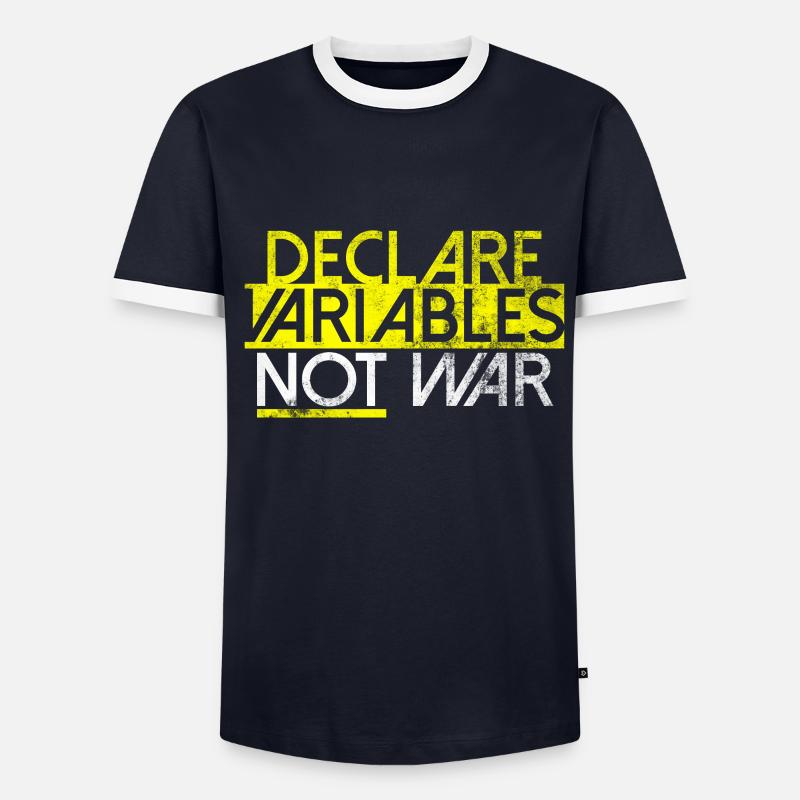 Declare Variables Entwickler Software Nerd Männer Kontrast-T-Shirt