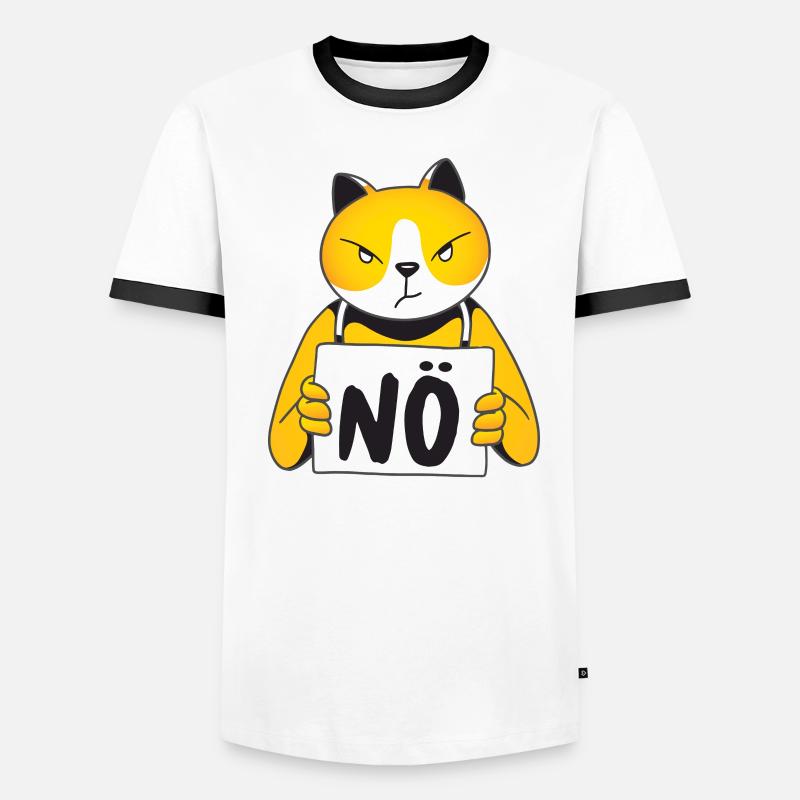 Nope chat Pas de propriétaire de chat Amant de chat T-shirt contrasté Homme