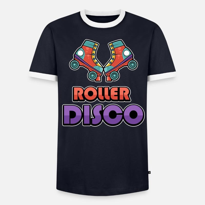 Roller Disco Rollschuhmädchen - Männer Kontrast-T-Shirt - undefined