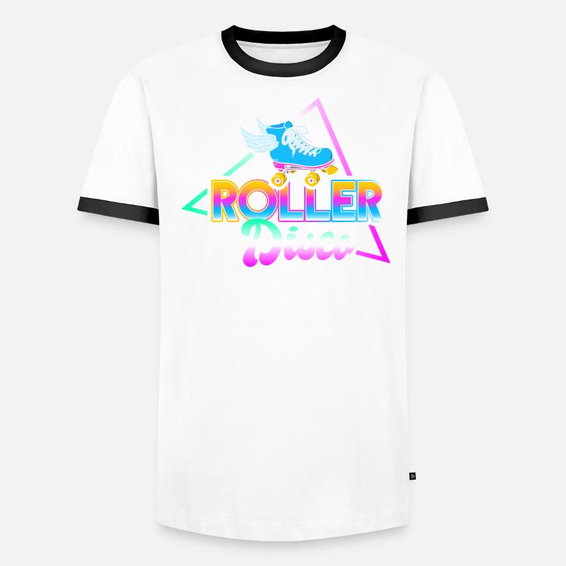 Vintage Rollerskates 80er Rollschuh Rollerskater Männer Kontrast-T-Shirt