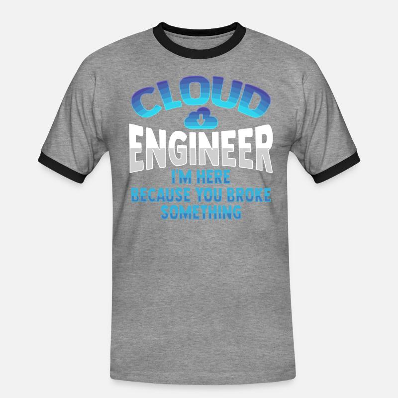 Cloud-Administrator Cloud-Devops - Männer Kontrast-T-Shirt - Grau meliert/Schwarz