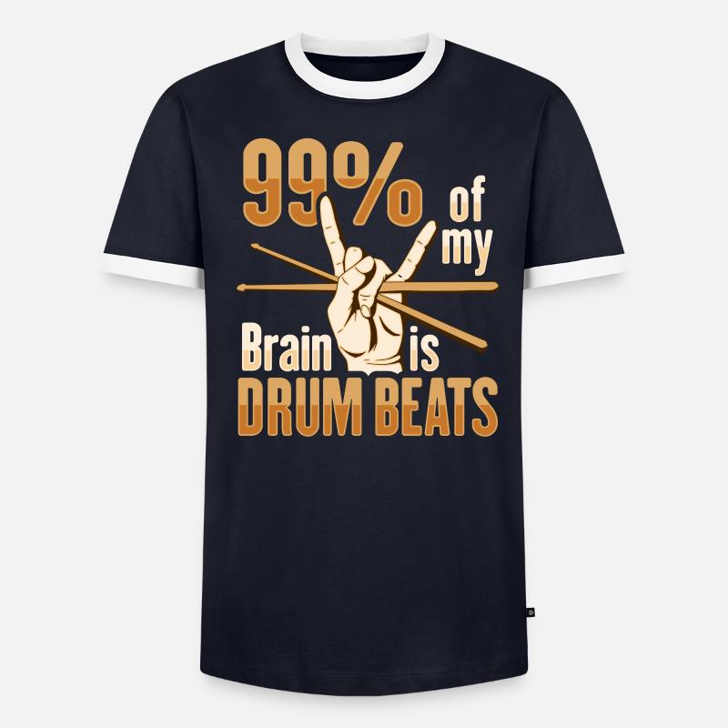 Drum Set Percussion Design - Men's Ringer Shirt - undefined
