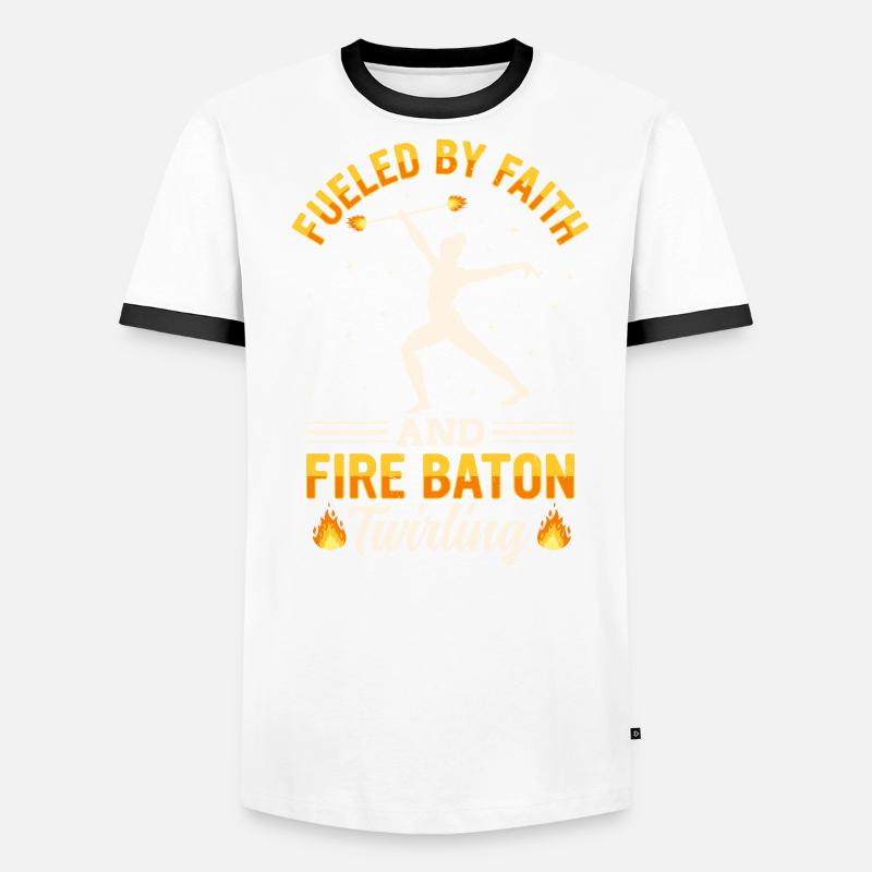 Fire Baton Fire Dance Fire Dancer Fire Dancer Men's Ringer Shirt
