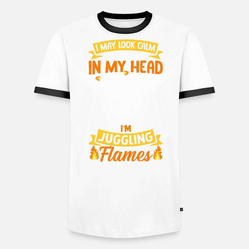 Fire Baton Fire Dance Fire Dancer Fire Dancer Men's Ringer Shirt