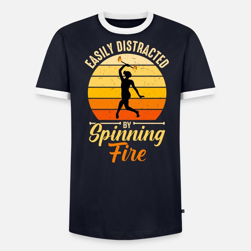 Fire Baton Fire Dance Fire Dancer Fire Dancer Men's Ringer Shirt
