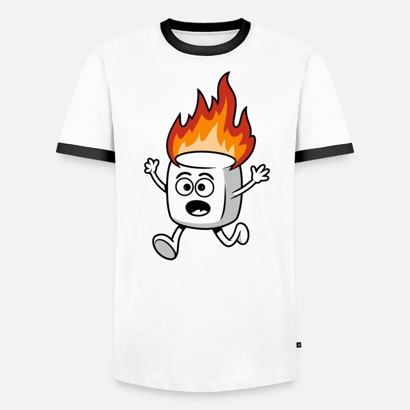 Marshmallow Burning Men's Ringer Shirt
